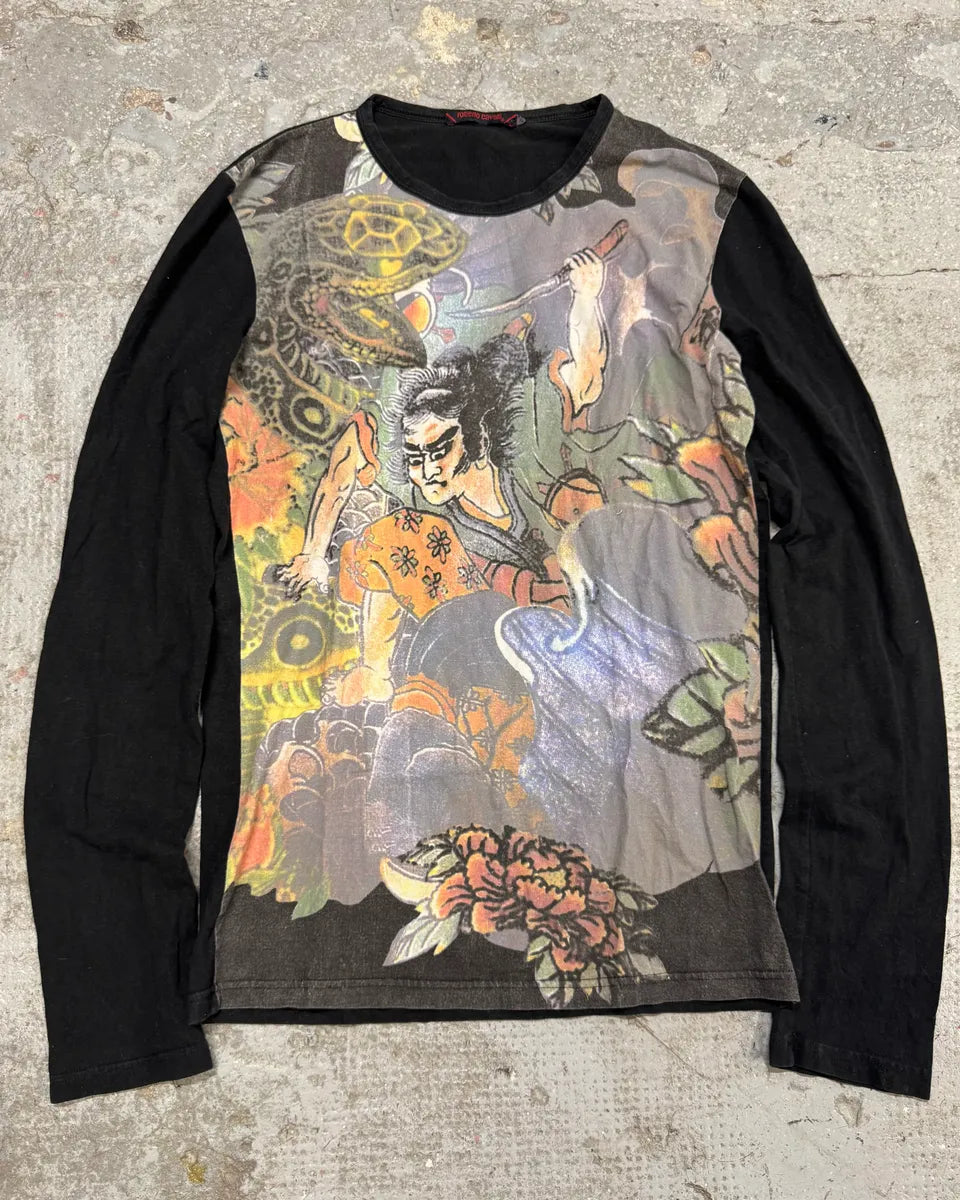 2000s Roberto Cavalli Samurai Black Longsleeves (S) YxRMizz 0