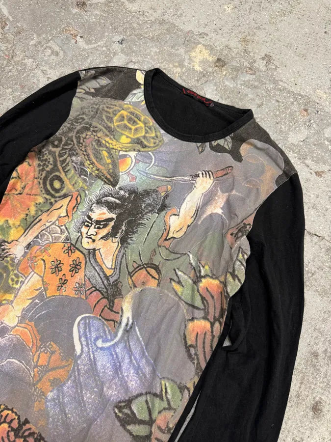 2000s Roberto Cavalli Samurai Black Longsleeves (S) YxRMizz 4