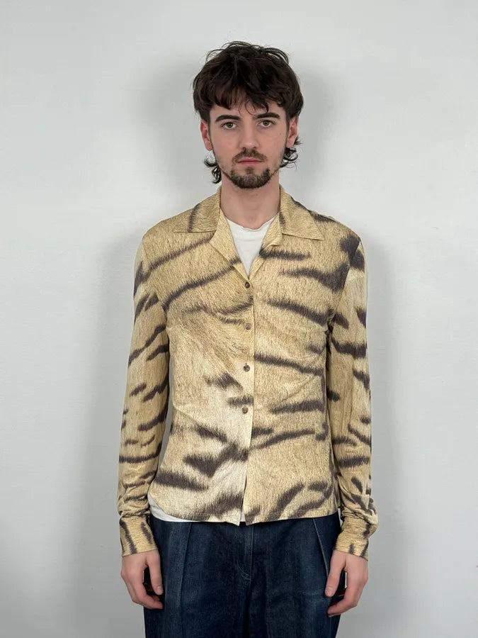2000s Roberto Cavalli Savage Zebra Silk Shirt pjdOane 1