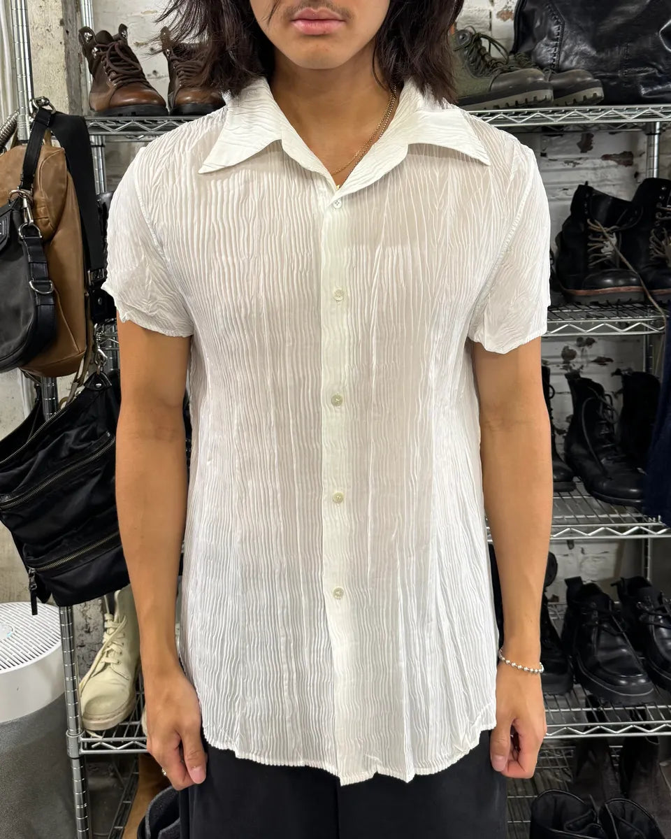 2000s Roberto Cavalli Sexy Pleats White Shirt FzNAqzr 0