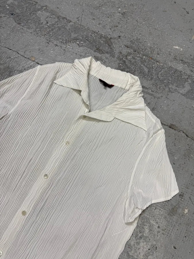 2000s Roberto Cavalli Sexy Pleats White Shirt FzNAqzr 4