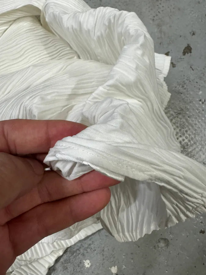 2000s Roberto Cavalli Sexy Pleats White Shirt FzNAqzr 5