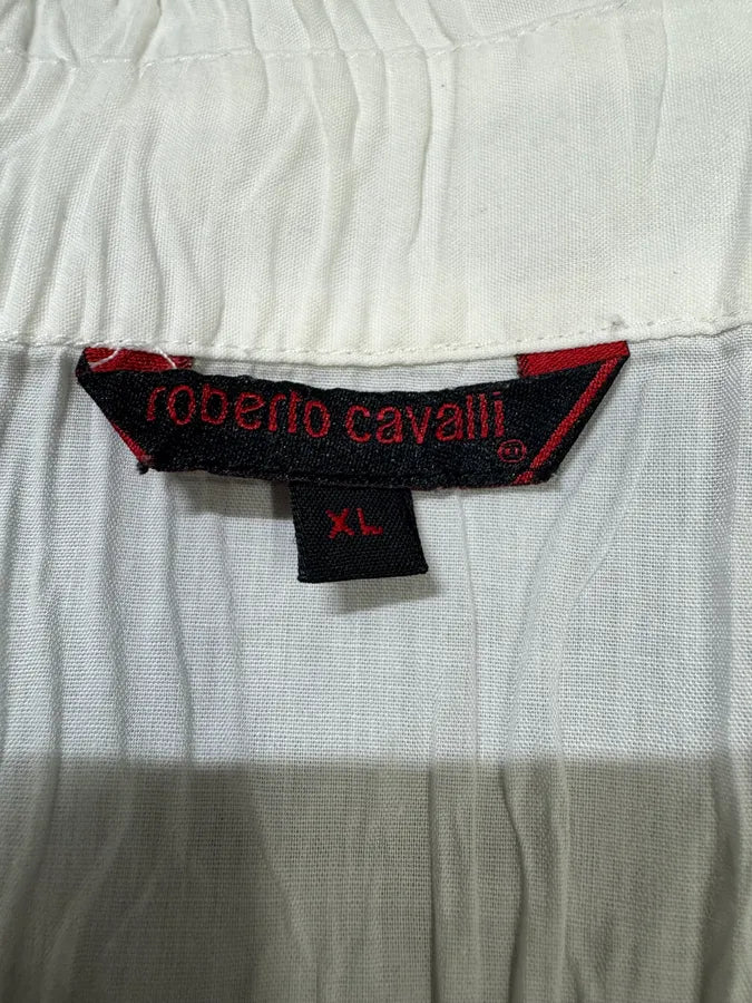 2000s Roberto Cavalli Sexy Pleats White Shirt FzNAqzr 6