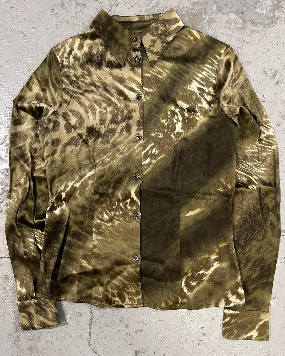 2000s Roberto Cavalli Silk Abstract Shirt iOvZvlV 0