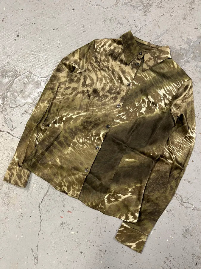 2000s Roberto Cavalli Silk Abstract Shirt iOvZvlV 1