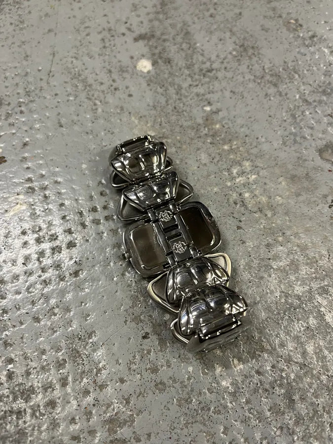 2000s Roberto Cavalli Silver Crocodile Tail Bracelet Watch OEjyTwa 7