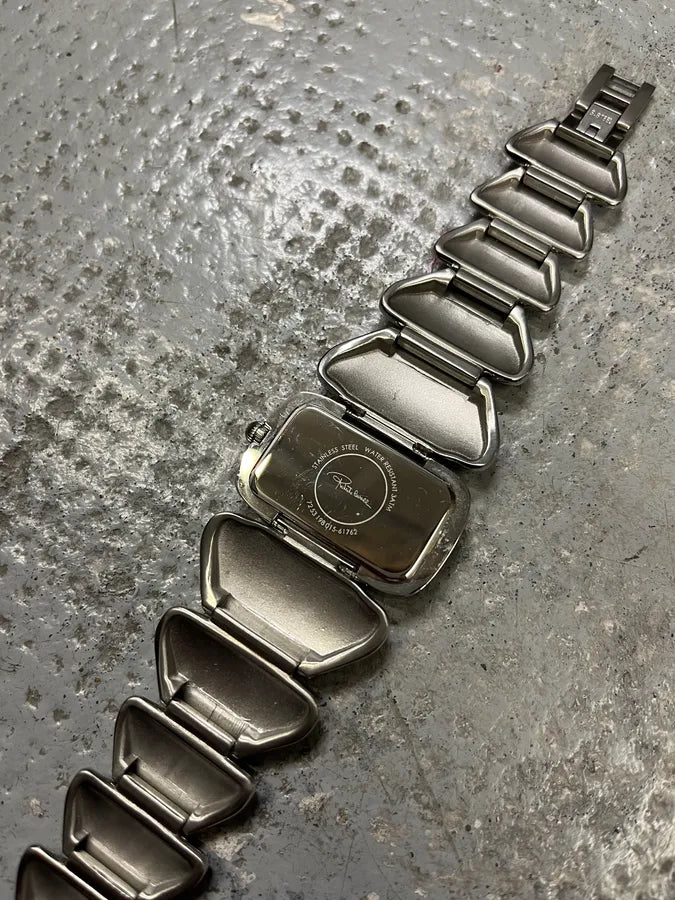 2000s Roberto Cavalli Silver Crocodile Tail Bracelet Watch OEjyTwa 8