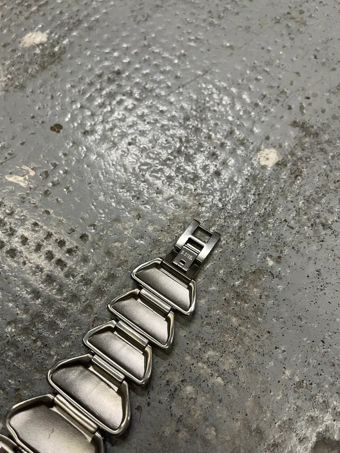 2000s Roberto Cavalli Silver Crocodile Tail Bracelet Watch OEjyTwa 9