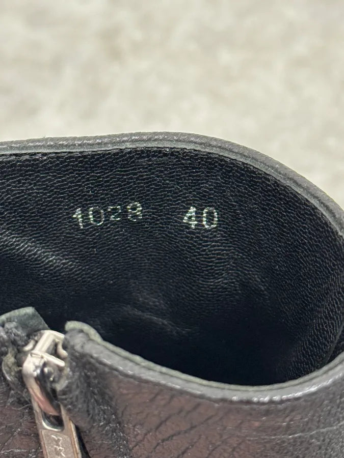 2000s Roberto Cavalli Black Silver Leather Boots wFBmFde 7