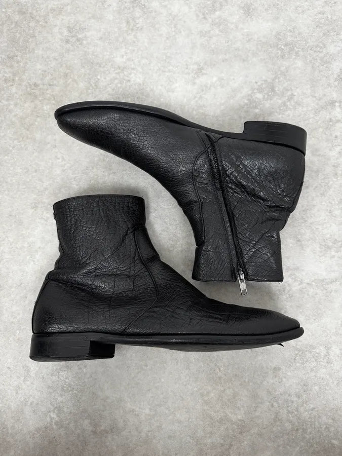 2000s Roberto Cavalli Black Silver Leather Boots wFBmFde 2