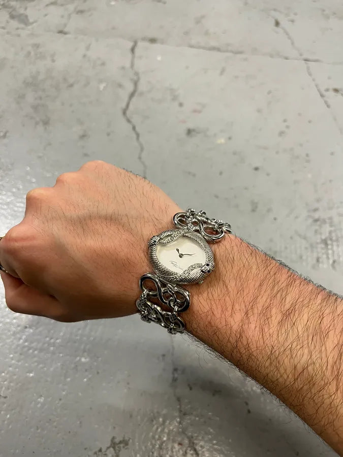 2000s Roberto Cavalli Snake Bracelet Watch aTOFORf 2