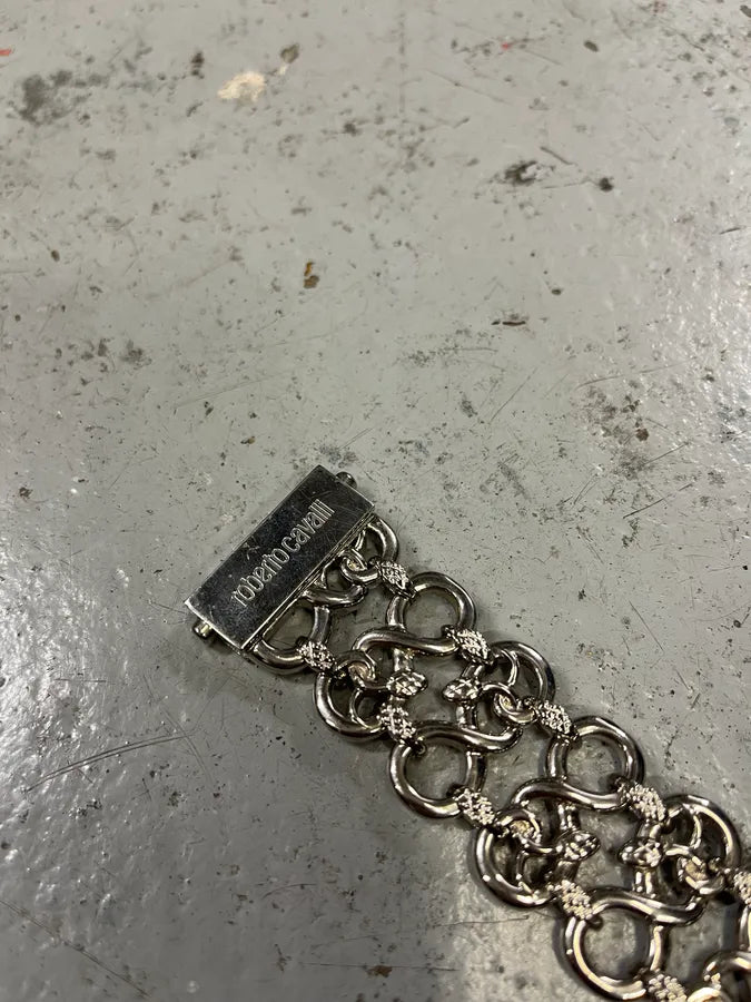 2000s Roberto Cavalli Snake Oracle Stainless Steel Bracelet oyxLpiz 5