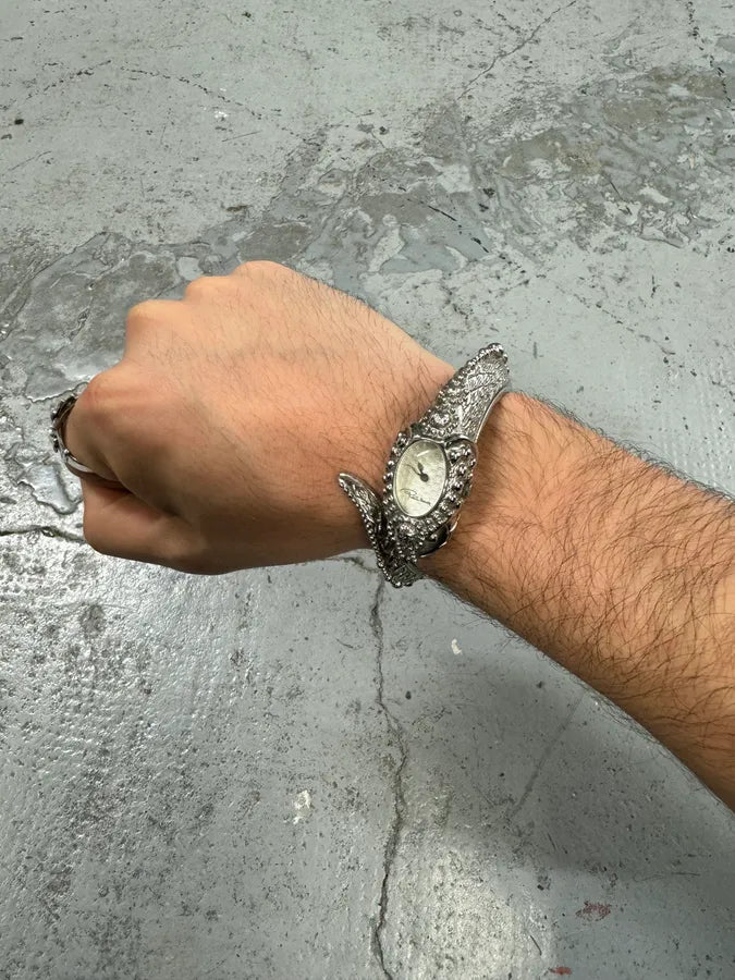 2000s Roberto Cavalli Snake Ornament Bracelet Watch FZwBTBL 0