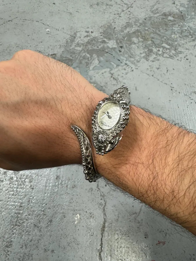 2000s Roberto Cavalli Snake Ornament Bracelet Watch FZwBTBL 1