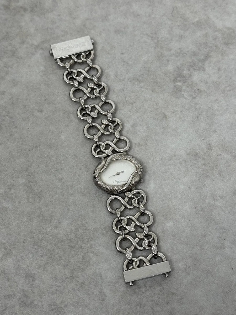 2000s Roberto Cavalli Snakes Oracle Stainless Steel Bracelet Watch JmGLgPK 0
