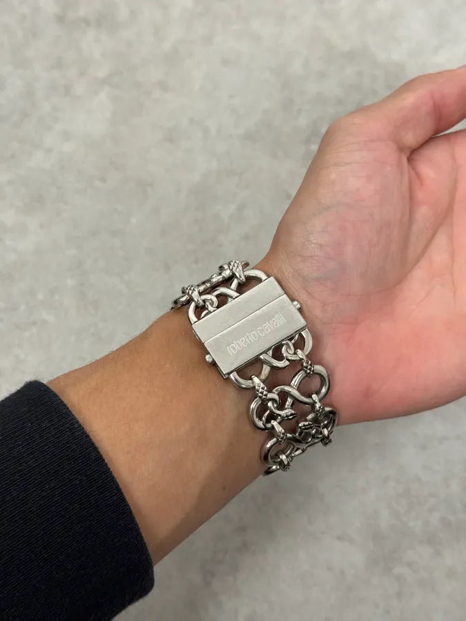2000s Roberto Cavalli Snakes Oracle Stainless Steel Bracelet Watch JmGLgPK 3