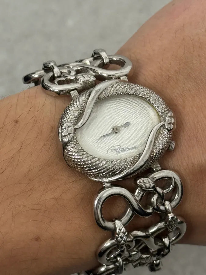 2000s Roberto Cavalli Snakes Oracle Stainless Steel Bracelet Watch JmGLgPK 6