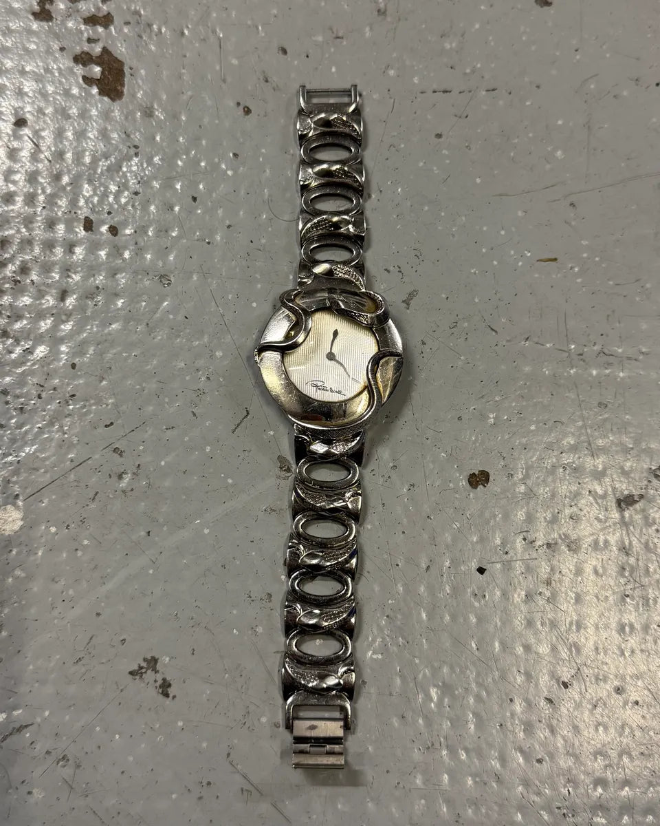 2000s Roberto Cavalli Snakes Stainless Steel Watch qpKcTwP 1