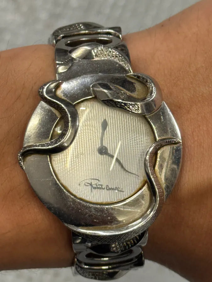 2000s Roberto Cavalli Snakes Stainless Steel Watch qpKcTwP 4