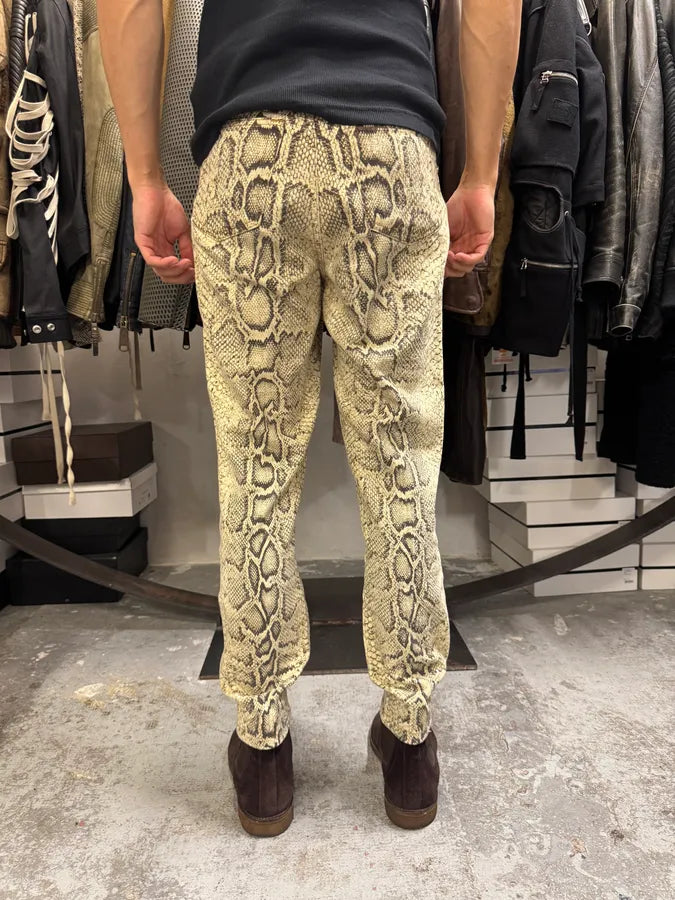 2000s Roberto Cavalli Snakeskin Effect Pants Rfyflgw 3