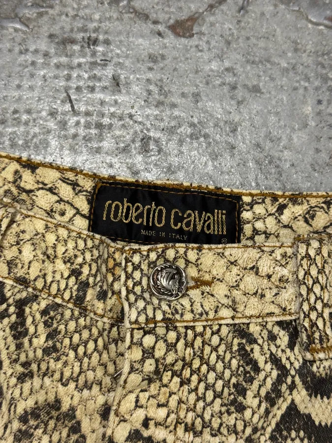 2000s Roberto Cavalli Snakeskin Effect Pants Rfyflgw 8