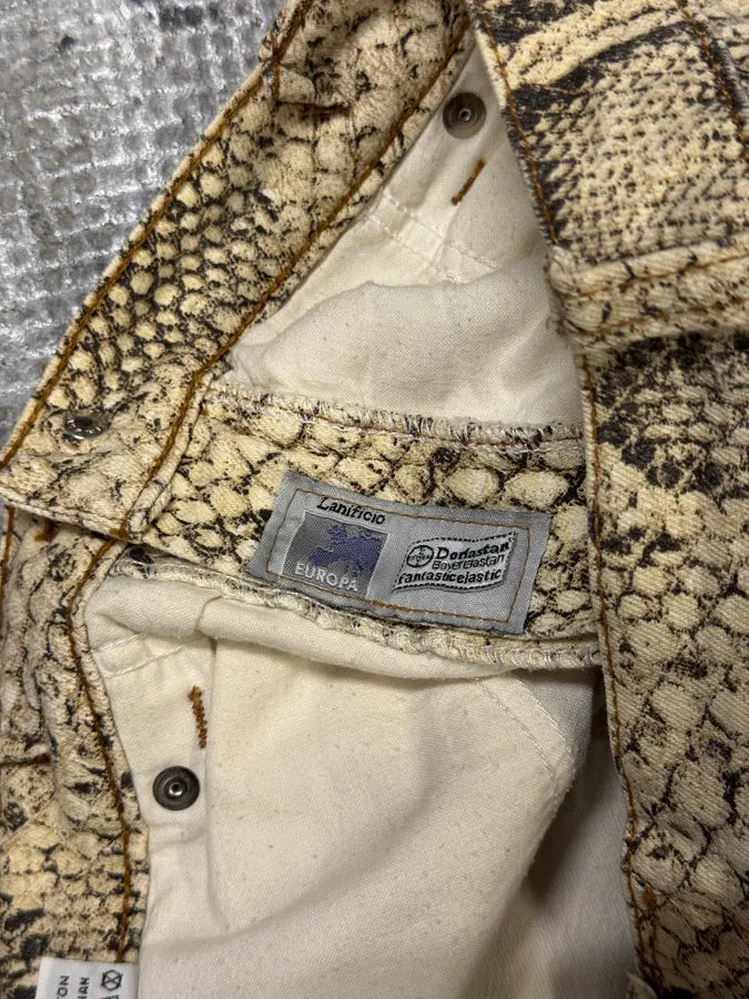 2000s Roberto Cavalli Snakeskin Effect Pants Rfyflgw 9