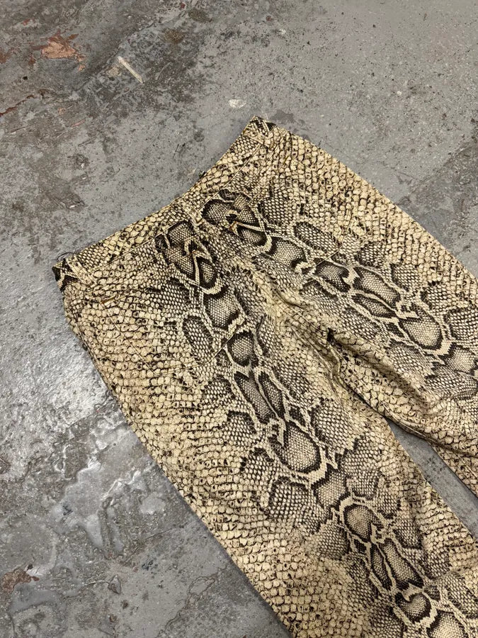 2000s Roberto Cavalli Snakeskin Effect Pants weQvvlU 6