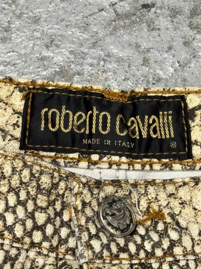 2000s Roberto Cavalli Snakeskin Effect Pants weQvvlU 7