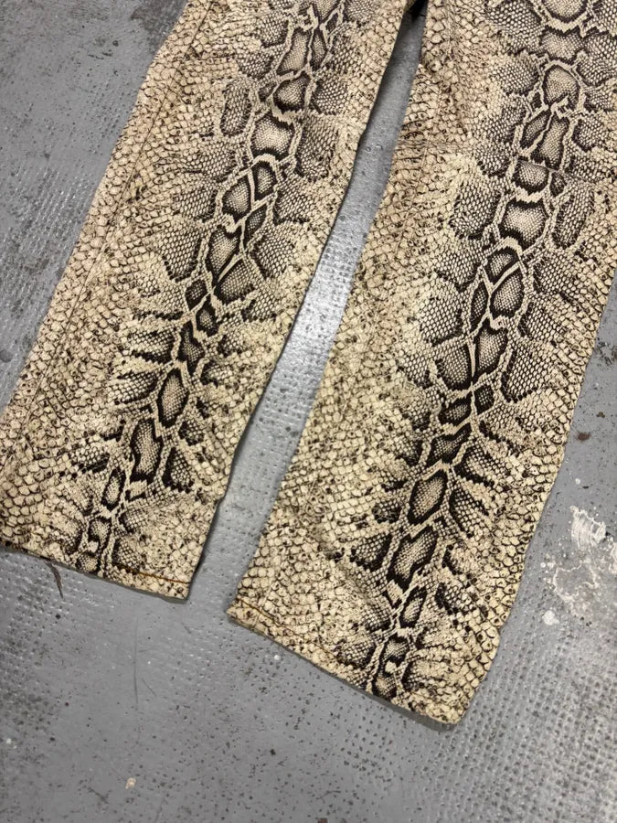 2000s Roberto Cavalli Snakeskin Effect Pants weQvvlU 8