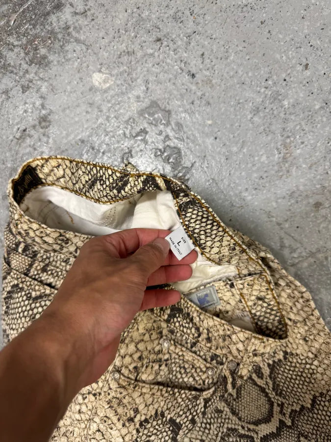 2000s Roberto Cavalli Snakeskin Effect Pants weQvvlU 9