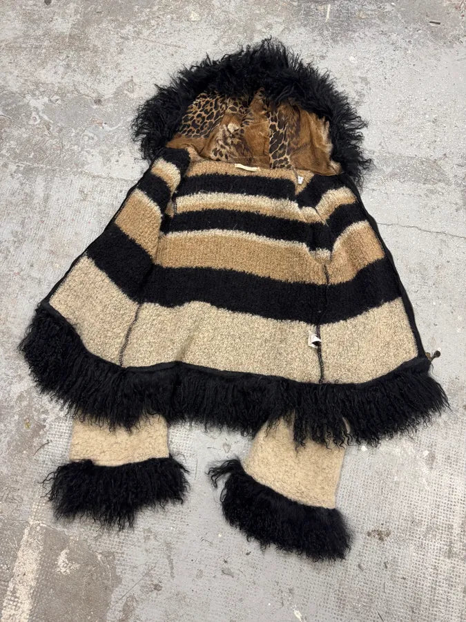 2000s Roberto Cavalli Striped Knit Distressed Zip-up Sweater (L/XL) WTPgcTg 4