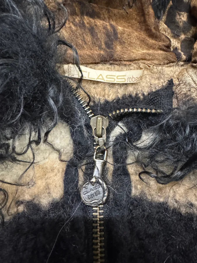 2000s Roberto Cavalli Striped Knit Distressed Zip-up Sweater (L/XL) WTPgcTg 8