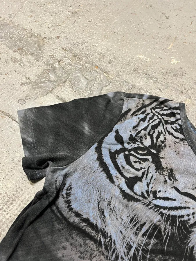 2000s Roberto Cavalli Tiger Grey T-shirt (S) lZxrzKF 4