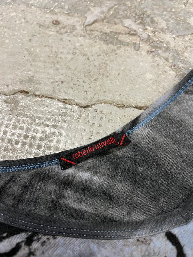 2000s Roberto Cavalli Tiger Grey T-shirt (S) lZxrzKF 6