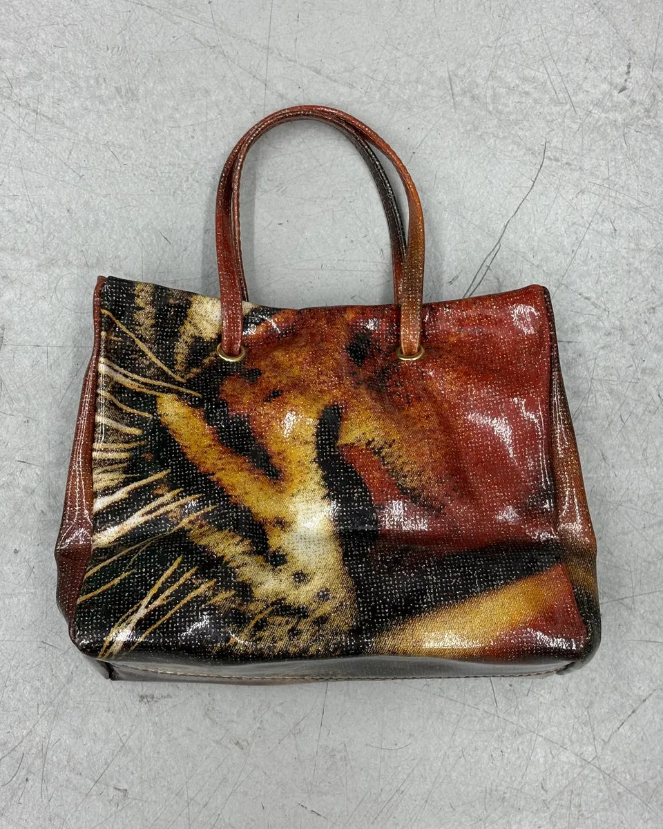 2000s Roberto Cavalli Tiger Print Handle Bag WSoCsma 0