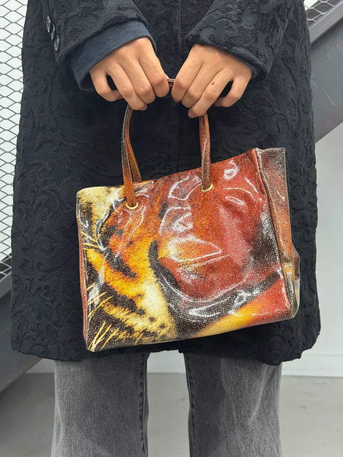 2000s Roberto Cavalli Tiger Print Handle Bag WSoCsma 2