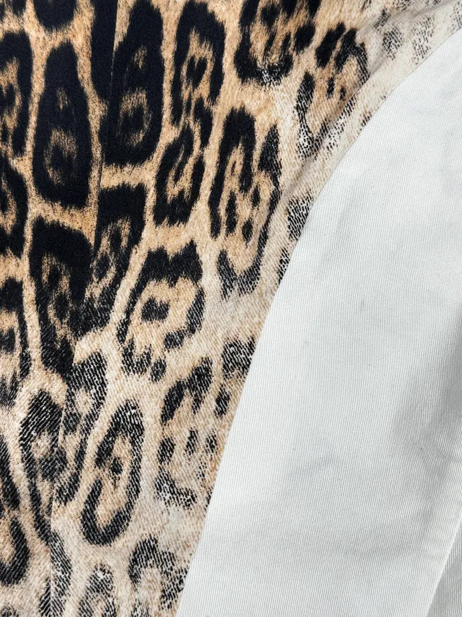 AW2001 Roberto Cavalli White & Leopard Patchwork Jacket zJRTWaB 8