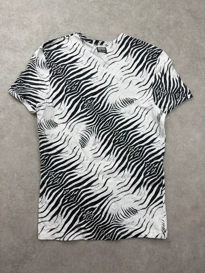 2000s Roberto Cavalli White Cotton Zebra Stripe T-Shirt DJyHEAg 5