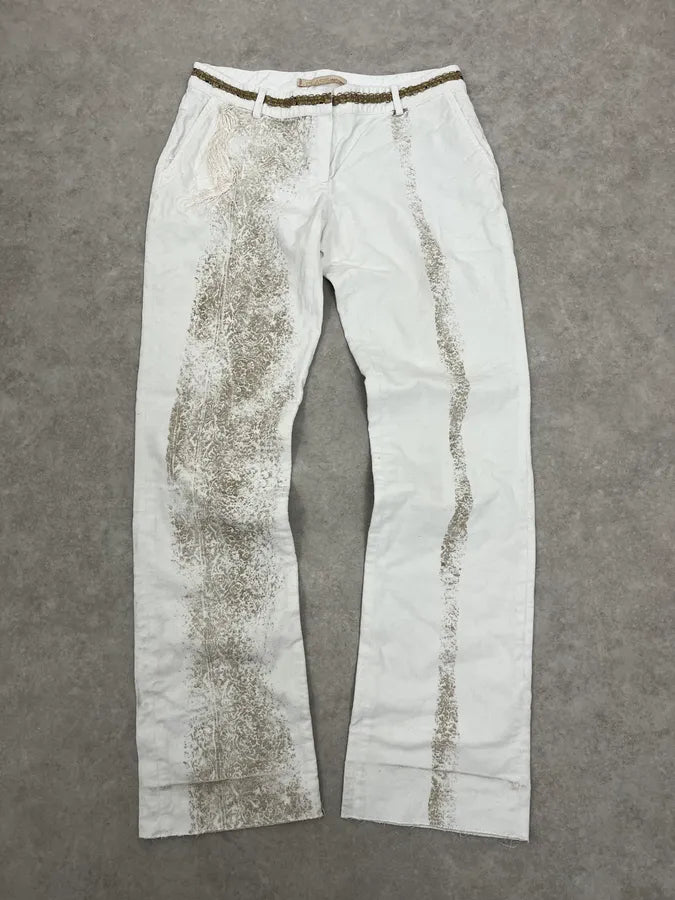 2000s Roberto Cavalli White Fur Effect Cozy Pants UWeDZEY 0