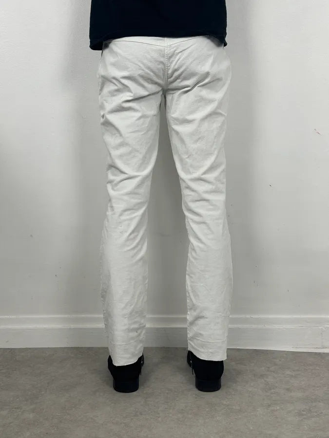 2000s Roberto Cavalli White Fur Effect Cozy Pants UWeDZEY 3