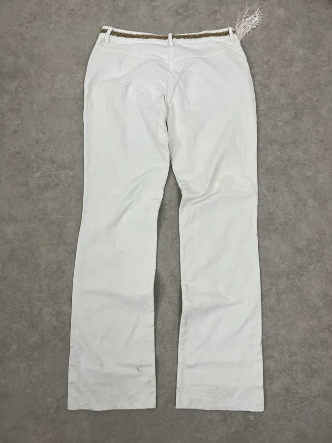 2000s Roberto Cavalli White Fur Effect Cozy Pants UWeDZEY 6