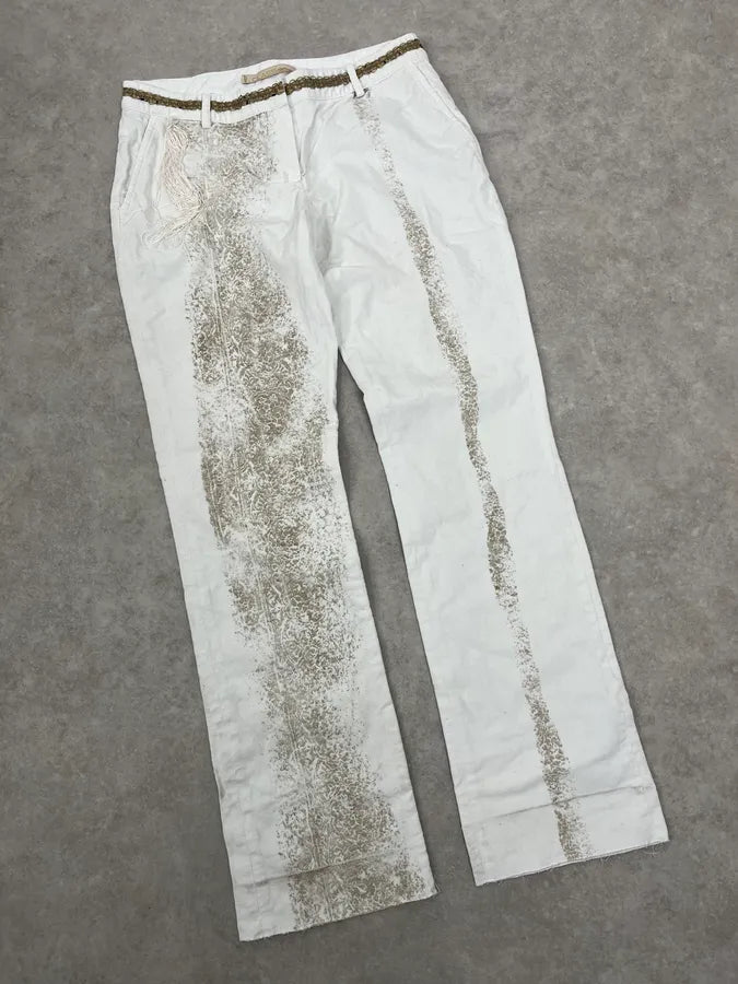 2000s Roberto Cavalli White Fur Effect Cozy Pants UWeDZEY 4