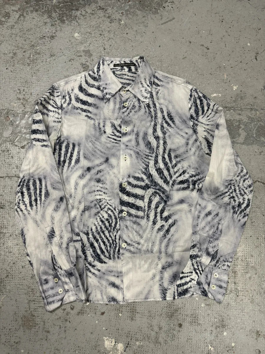 2000s Roberto Cavalli White Safari Savage Shirt ZJbKLcn 4