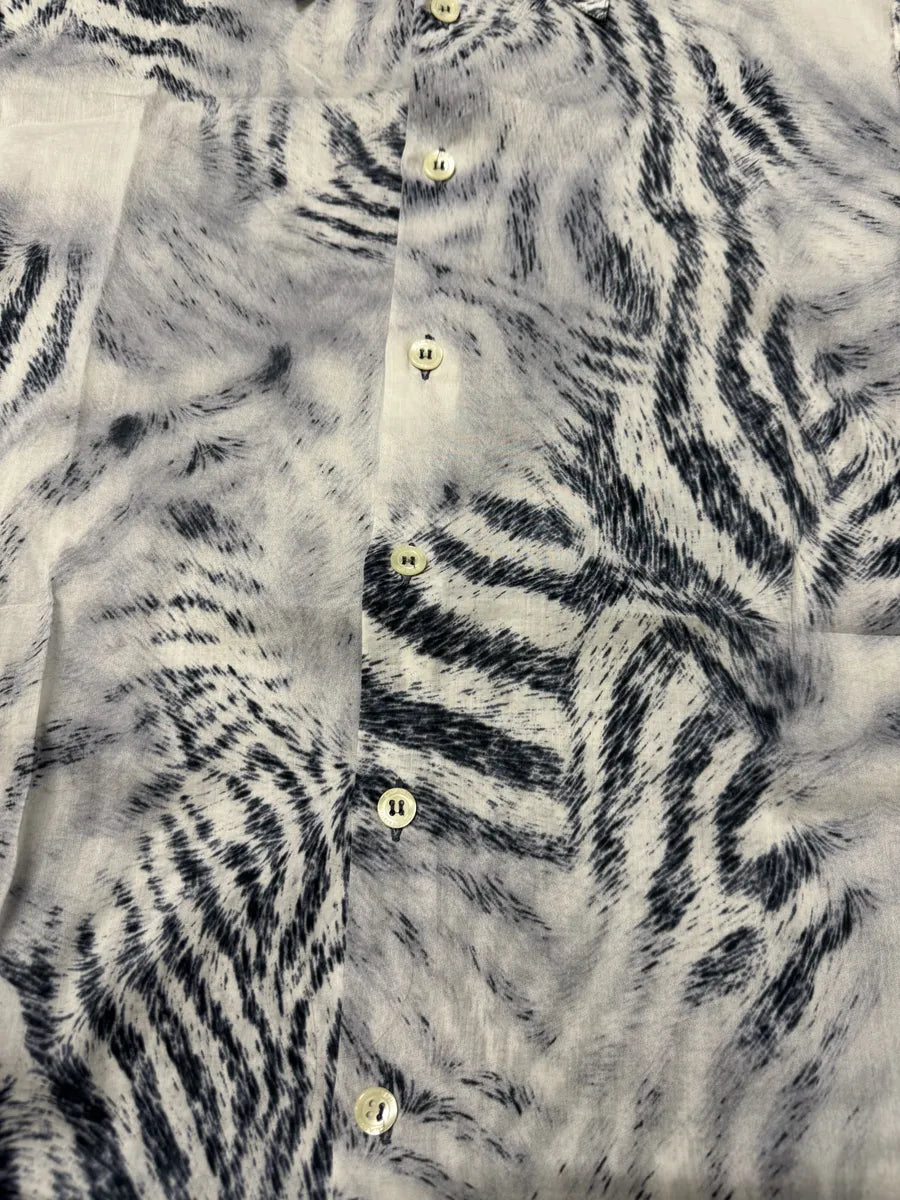 2000s Roberto Cavalli White Safari Savage Shirt ZJbKLcn 8