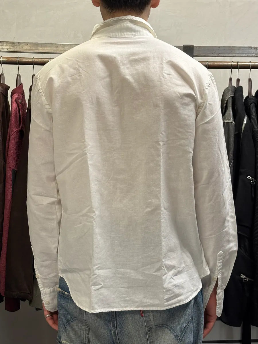 2000s Roberto Cavalli White Signature Laced Shirt ZYbLYTD 2