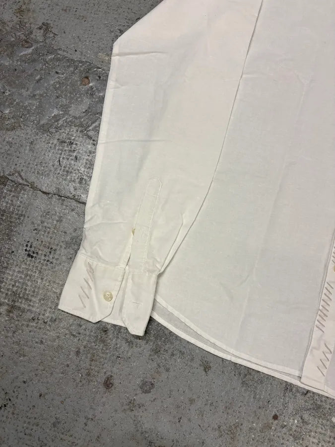 2000s Roberto Cavalli White Signature Laced Shirt ZYbLYTD 6