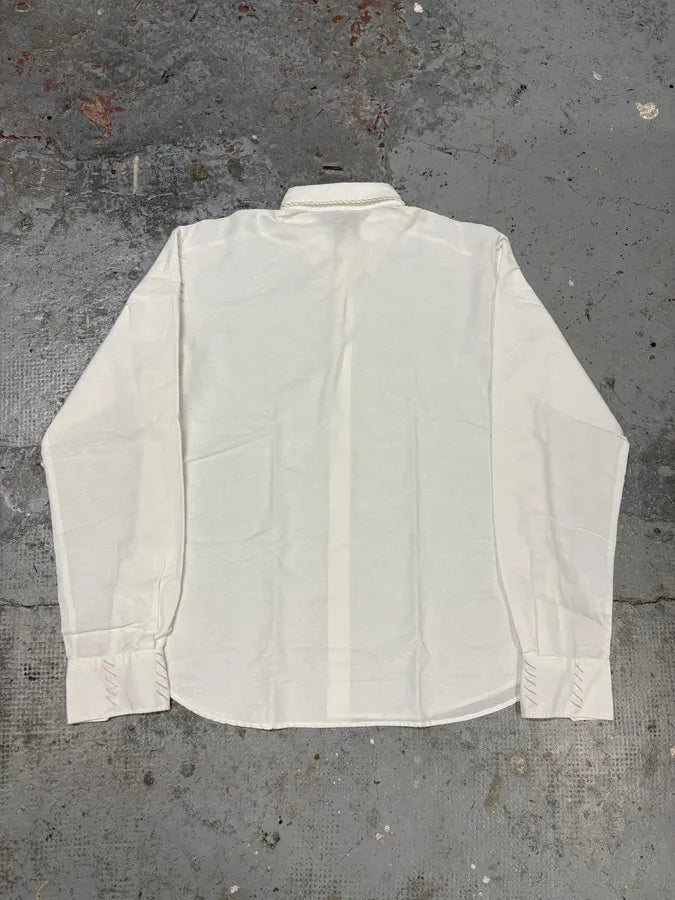 2000s Roberto Cavalli White Signature Laced Shirt ZYbLYTD 5