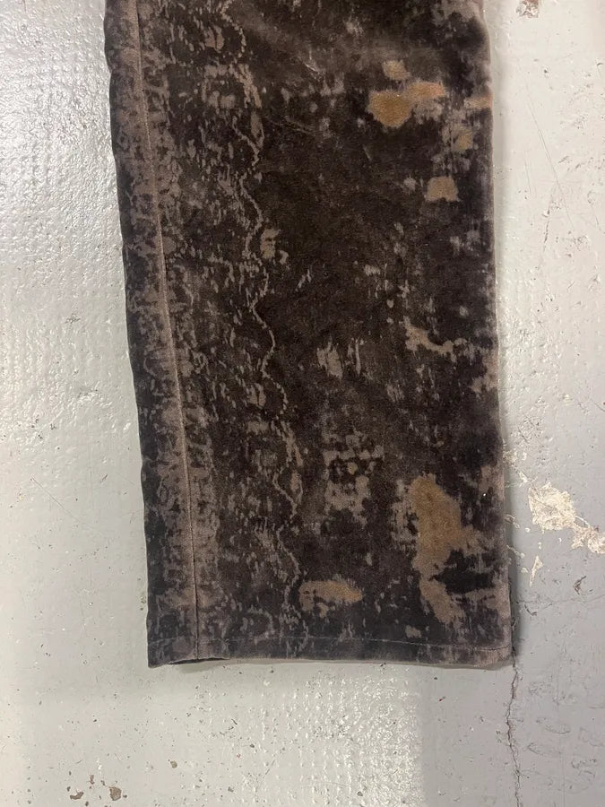 2000s Roberto Cavalli Wings Brown Velvet Pants kuxalNS 8