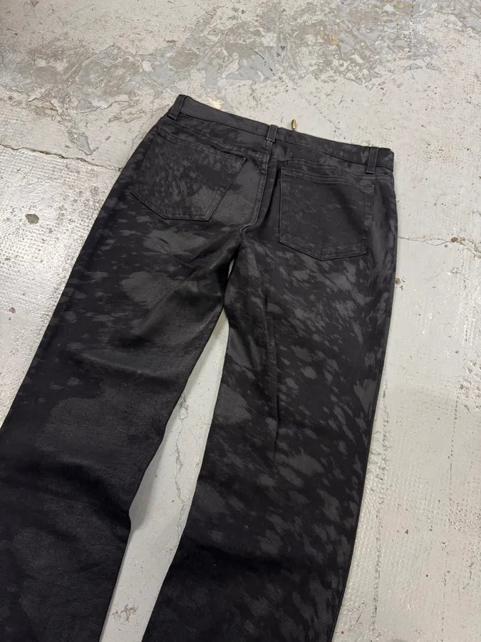 2000s Roberto Cavalli Wolf Black Fur Effect Pants cDjKicT 3