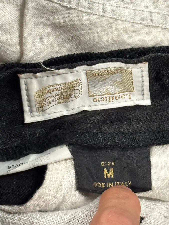 2000s Roberto Cavalli Wolf Black Fur Effect Pants cDjKicT 6